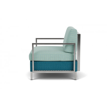Lloyd Flanders™ Elements Lounge Chair with Stainless Steel Arms and Back - Peacock