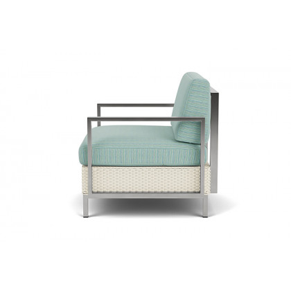 Lloyd Flanders™ Elements Lounge Chair with Stainless Steel Arms and Back - Ivory