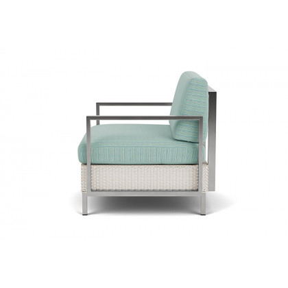 Lloyd Flanders™ Elements Lounge Chair with Stainless Steel Arms and Back - Antique White