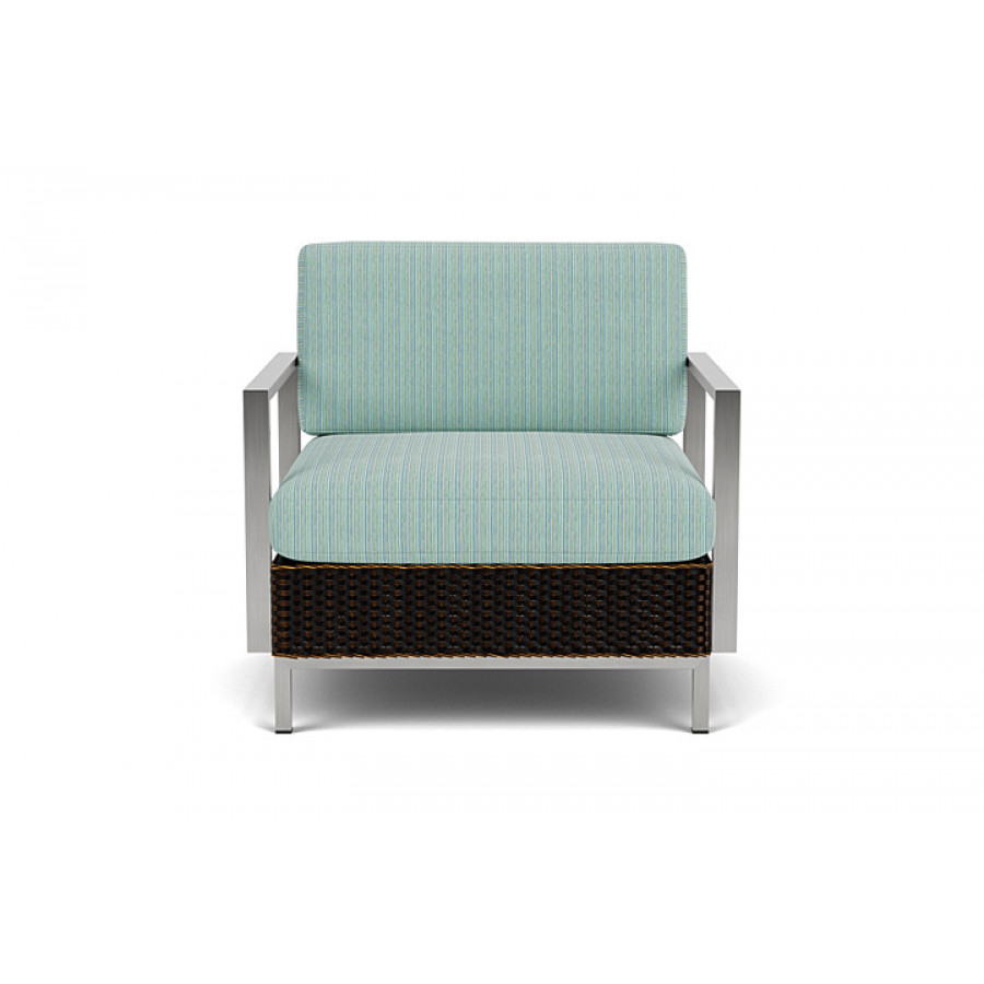 Lloyd Flanders™ Elements Lounge Chair with Stainless Steel Arms and Back - Mink