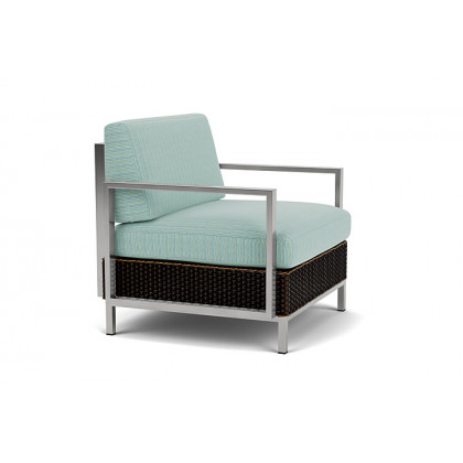 Lloyd Flanders™ Elements Lounge Chair with Stainless Steel Arms and Back - Mink