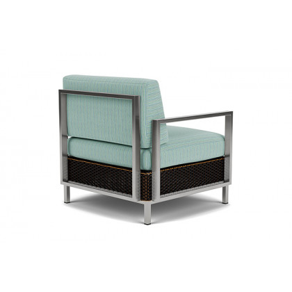 Lloyd Flanders™ Elements Lounge Chair with Stainless Steel Arms and Back - Mink