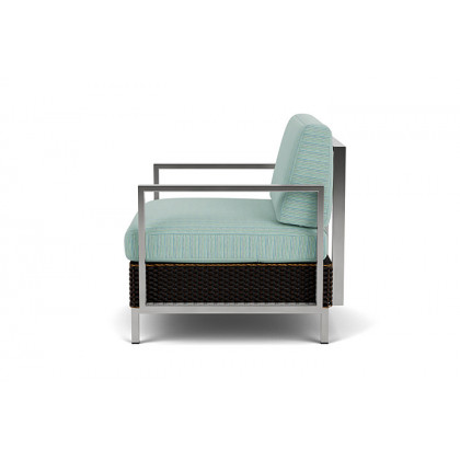 Lloyd Flanders™ Elements Lounge Chair with Stainless Steel Arms and Back - Mink