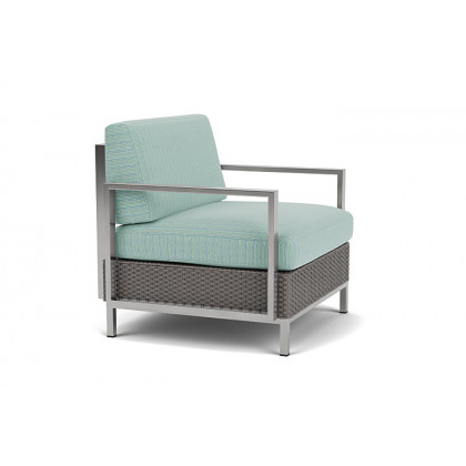Lloyd Flanders™ Elements Lounge Chair with Stainless Steel Arms and Back - Pewter