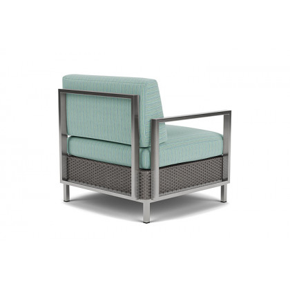 Lloyd Flanders™ Elements Lounge Chair with Stainless Steel Arms and Back - Pewter