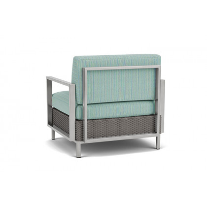 Lloyd Flanders™ Elements Lounge Chair with Stainless Steel Arms and Back - Pewter