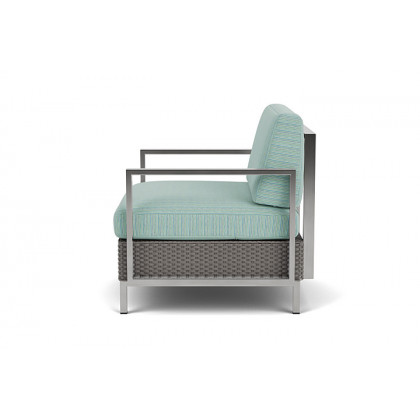 Lloyd Flanders™ Elements Lounge Chair with Stainless Steel Arms and Back - Pewter