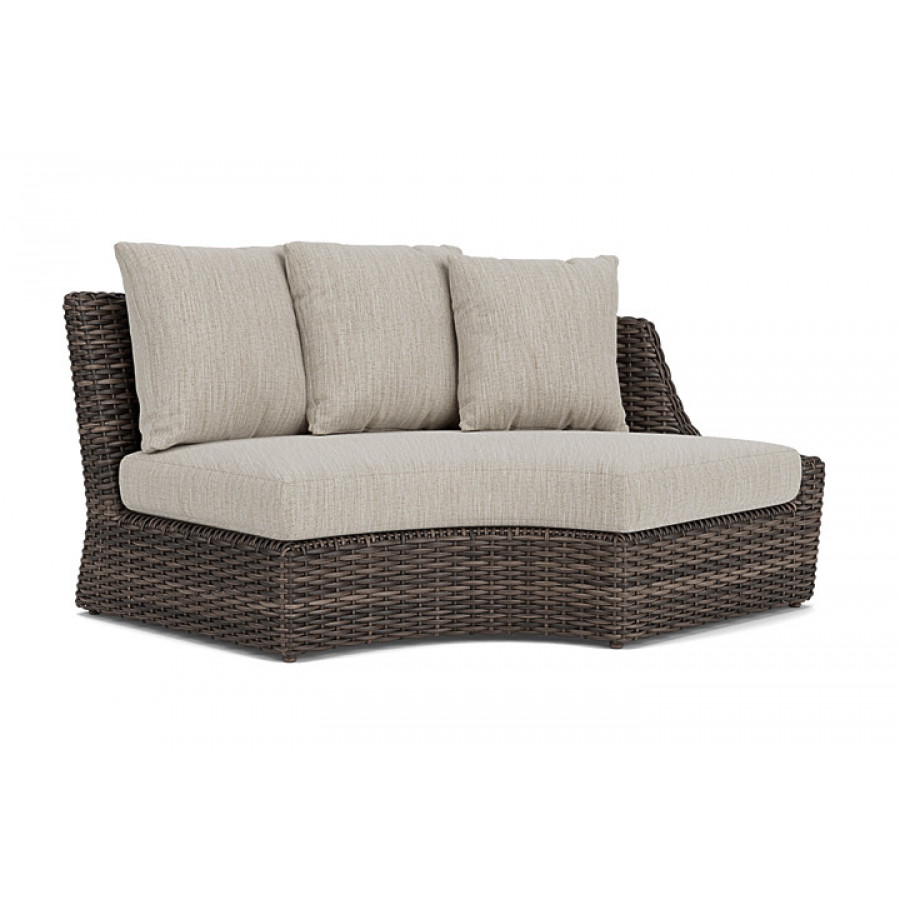 Lloyd Flanders™ Largo Left Arm Curved Sofa Sectional - Callen Celadon