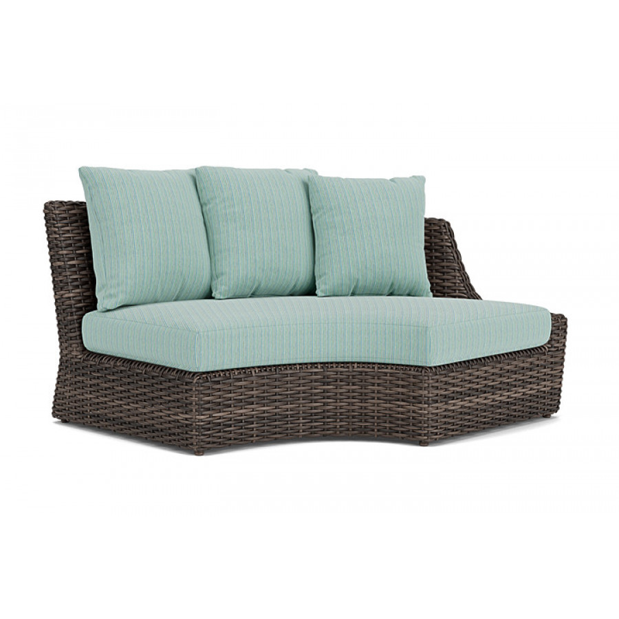 Lloyd Flanders™ Largo Left Arm Curved Sofa Sectional - Unearth Dew
