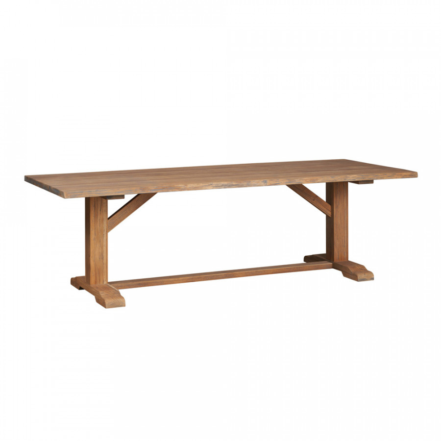 Lloyd Flanders - Teak 99" Rectangular Live Edge Dining Table