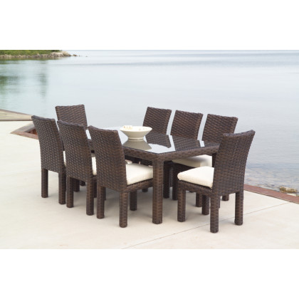 Lloyd Flanders - Contempo 72" Rectangular Umbrella Dining Table