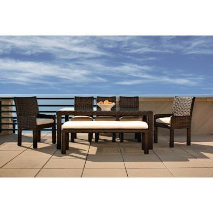 Lloyd Flanders - Contempo 72" Rectangular Umbrella Dining Table