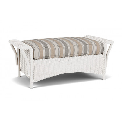 Lloyd Flanders™ Nantucket Large Ottoman - White