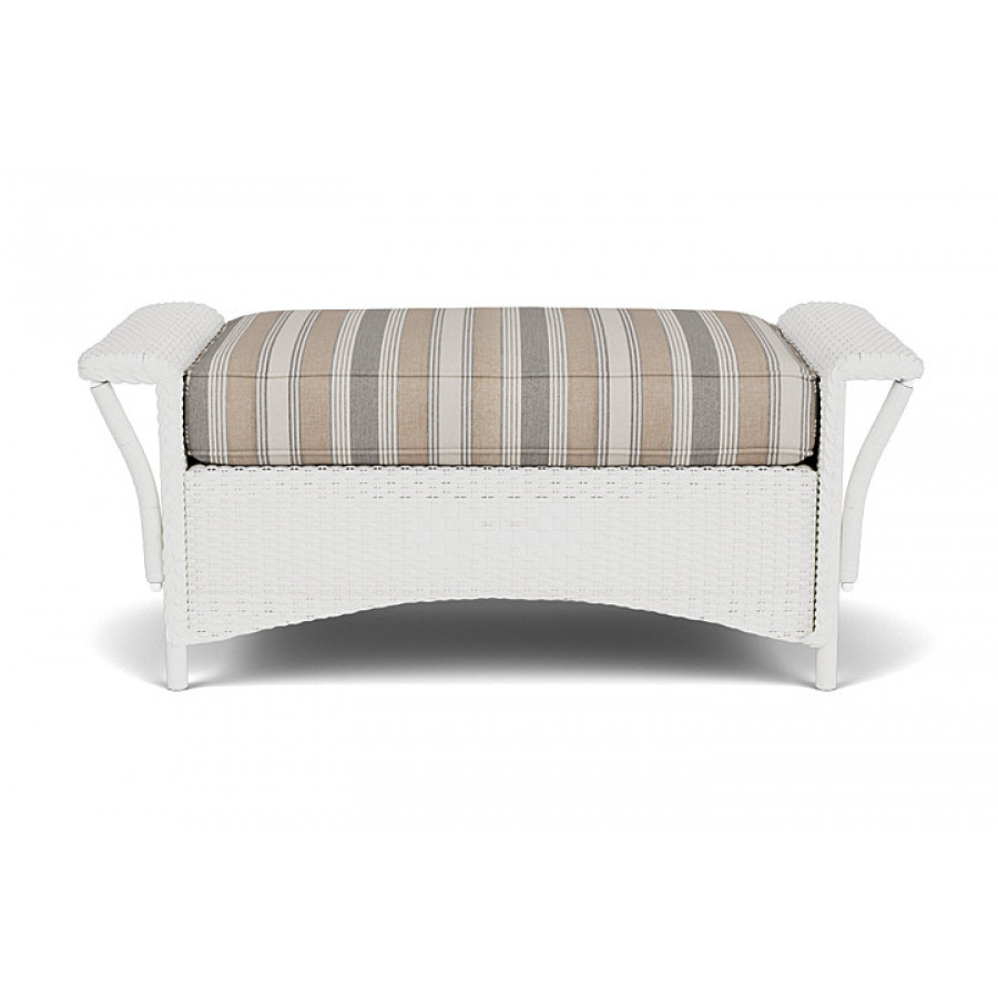Lloyd Flanders™ Nantucket Large Ottoman - Matte White