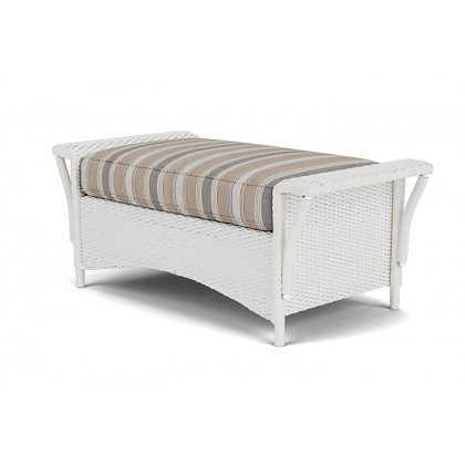Lloyd Flanders™ Nantucket Large Ottoman - Matte White