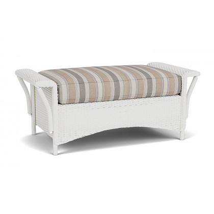 Lloyd Flanders™ Nantucket Large Ottoman - Matte White