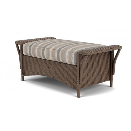 Lloyd Flanders™ Nantucket Large Ottoman - Bark