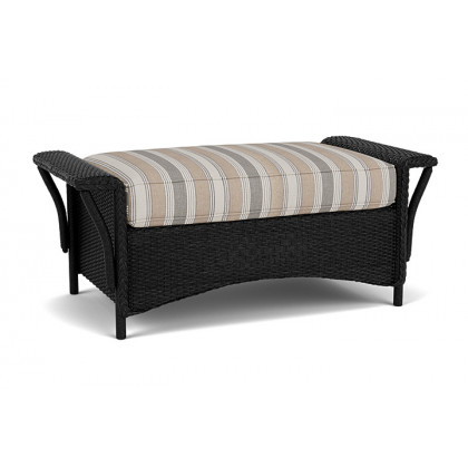 Lloyd Flanders™ Nantucket Large Ottoman - Ebony
