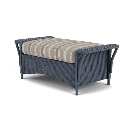 Lloyd Flanders™ Nantucket Large Ottoman - Denim Blue