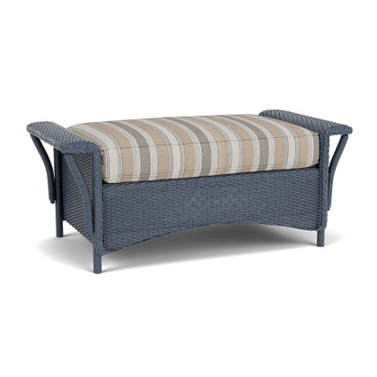 Lloyd Flanders™ Nantucket Large Ottoman - Denim Blue