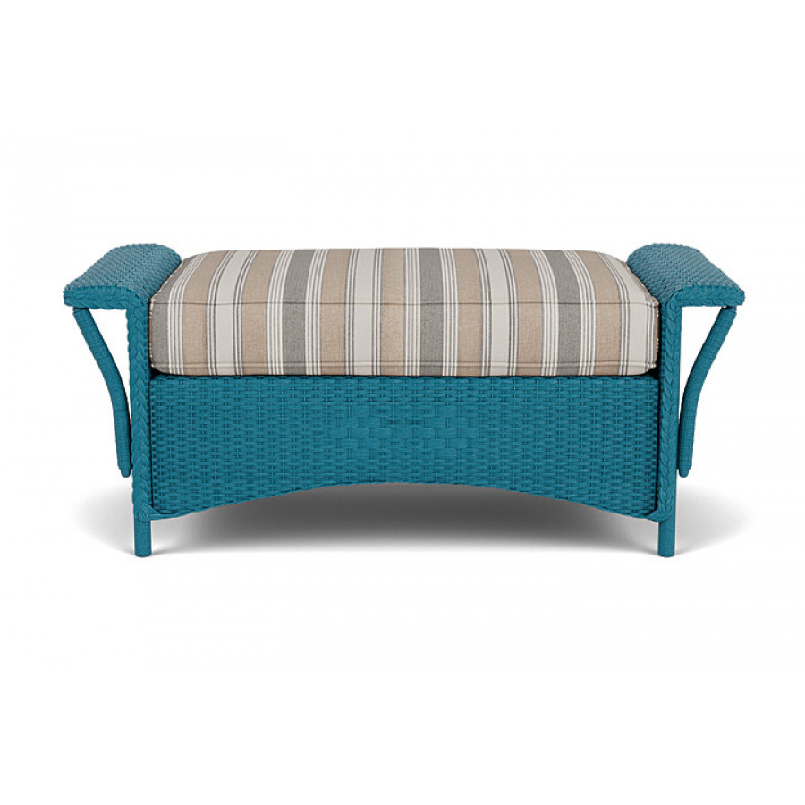 Lloyd Flanders™ Nantucket Large Ottoman - Peacock