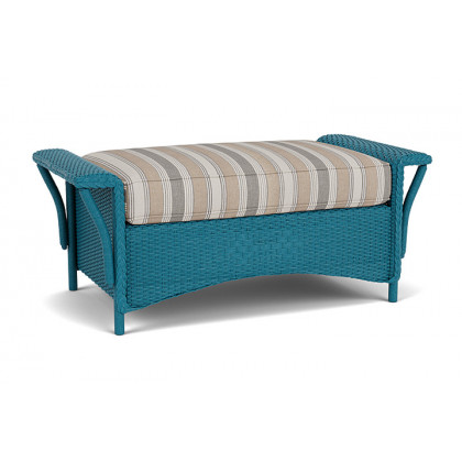 Lloyd Flanders™ Nantucket Large Ottoman - Peacock