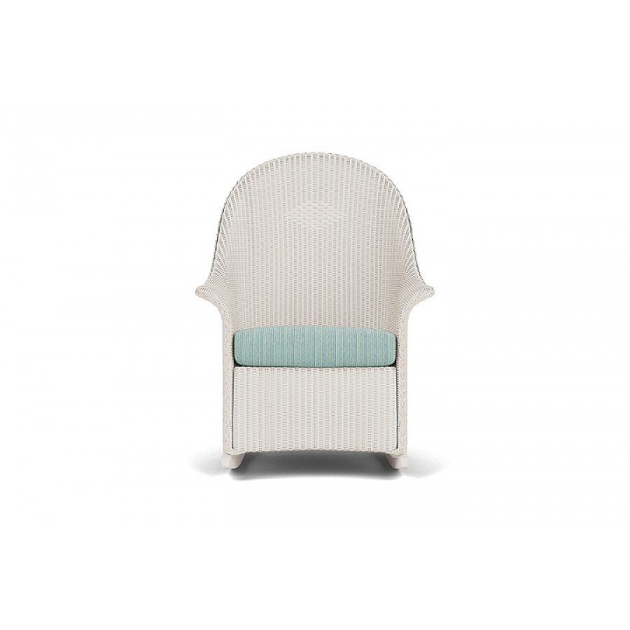 Lloyd Flanders™ Loom High Back Porch Rocker - Antique White