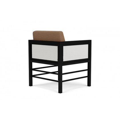 Lloyd Flanders™ Southport Dining Armchair - Matte White, Canvas Natural