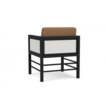 Lloyd Flanders™ Southport Dining Armchair - Matte White, Canvas Natural