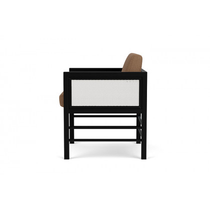 Lloyd Flanders™ Southport Dining Armchair - Matte White, Canvas Natural