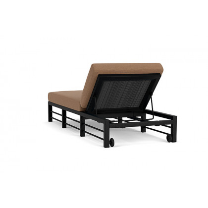 Lloyd Flanders™ Southport Chaise  - Charcoal, Canvas Natural