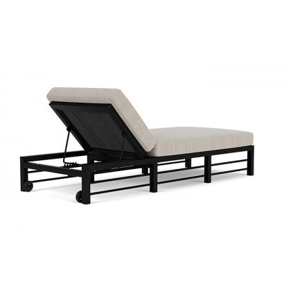 Lloyd Flanders™ Southport Chaise  - Charcoal, Callen Celadon
