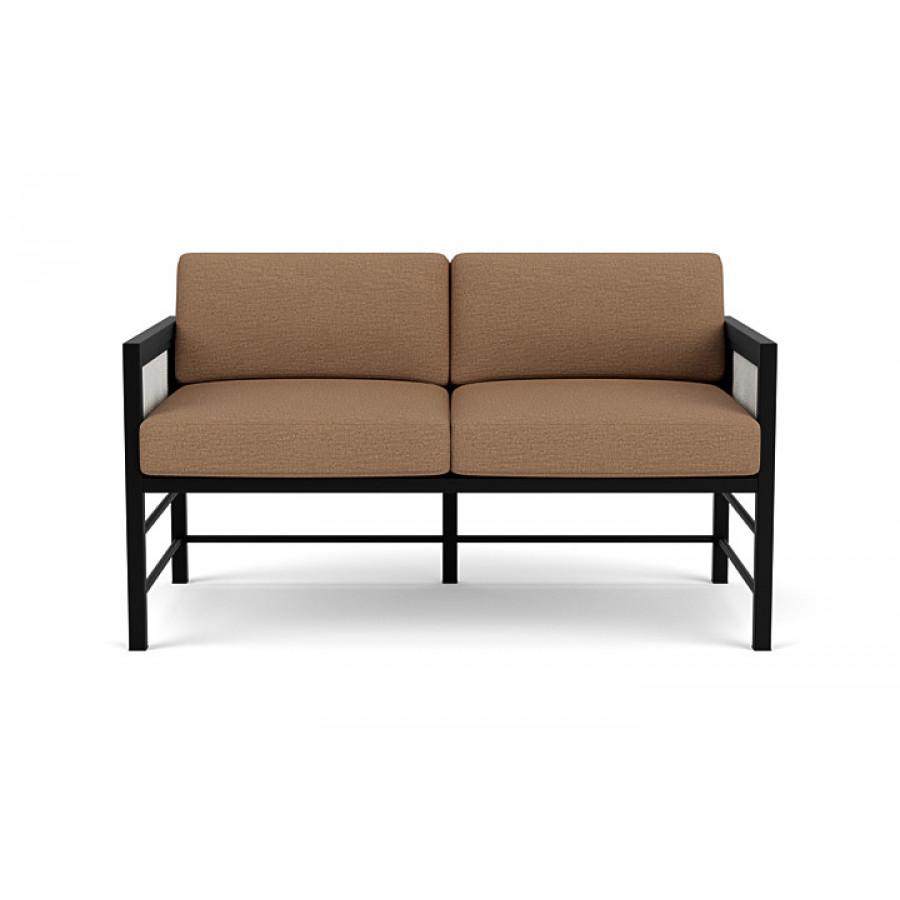 Lloyd Flanders™ Southport Loveseat - Matte White, Canvas Natural