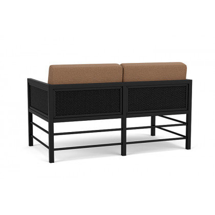 Lloyd Flanders™ Southport Loveseat - Ebony, Canvas Natural