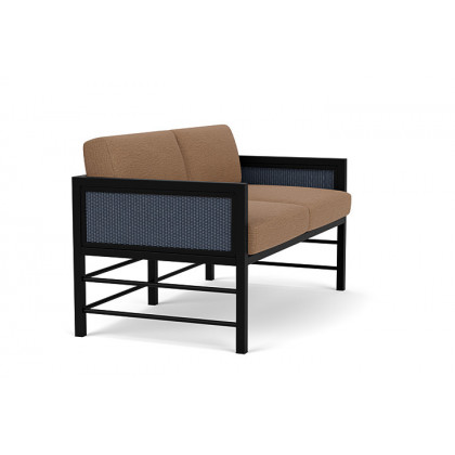 Lloyd Flanders™ Southport Loveseat - Denim Blue, Canvas Natural