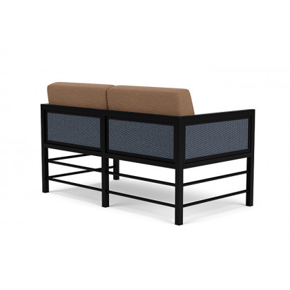 Lloyd Flanders™ Southport Loveseat - Denim Blue, Canvas Natural