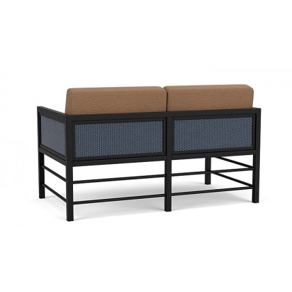Lloyd Flanders™ Southport Loveseat - Denim Blue, Canvas Natural