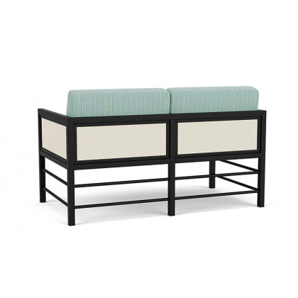 Lloyd Flanders™ Southport Loveseat - Ivory, Unearth Dew