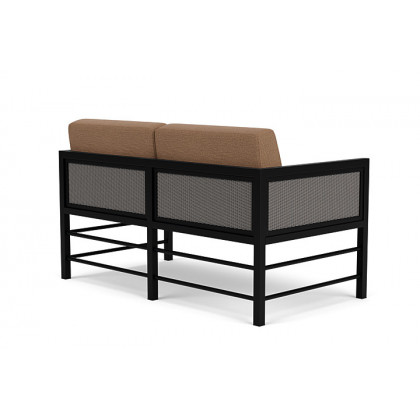 Lloyd Flanders™ Southport Loveseat - Pewter, Canvas Natural