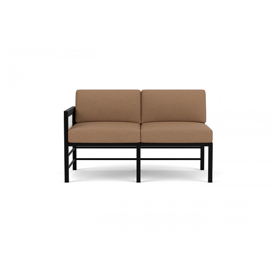Lloyd Flanders™ Southport Right Arm Loveseat - White, Canvas Natural