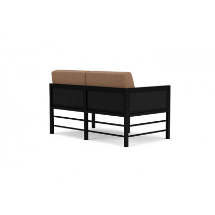 Lloyd Flanders™ Southport Right Arm Loveseat - Ebony, Canvas Natural