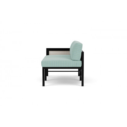 Lloyd Flanders™ Southport Right Arm Loveseat - Antique White, Unearth Dew