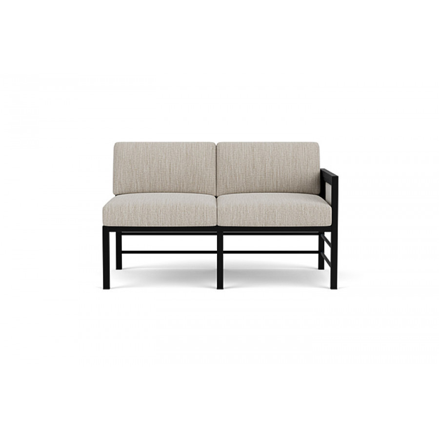 Lloyd Flanders™ Southport Left Arm Loveseat - Matte White, Callen Celadon