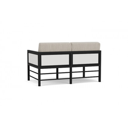 Lloyd Flanders™ Southport Left Arm Loveseat - Matte White, Callen Celadon