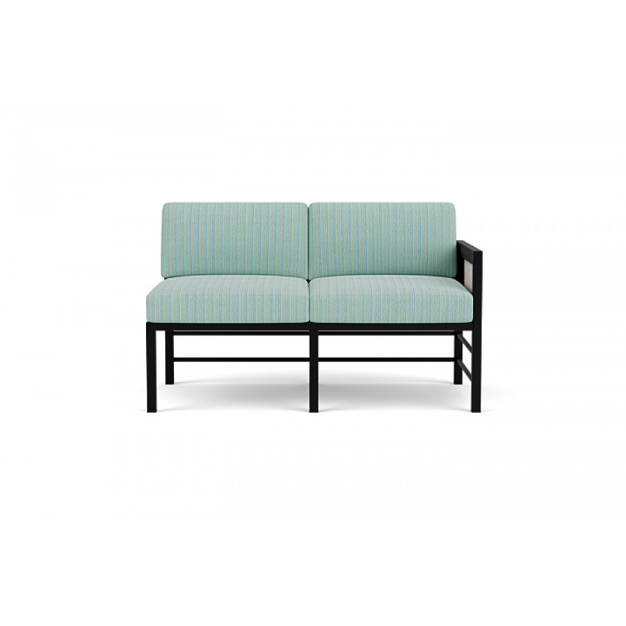 Lloyd Flanders™ Southport Left Arm Loveseat - Matte White, Unearth Dew
