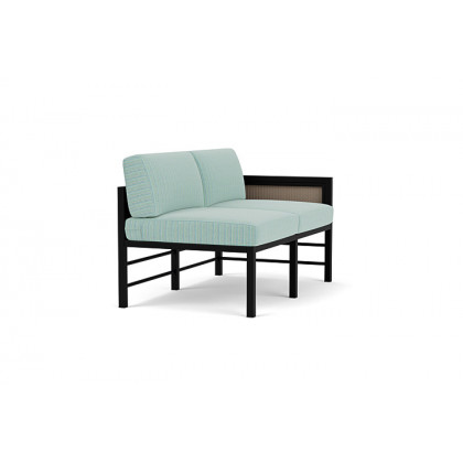 Lloyd Flanders™ Southport Left Arm Loveseat - French Beige, Unearth Dew