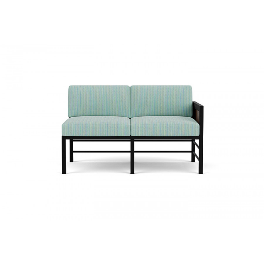 Lloyd Flanders™ Southport Left Arm Loveseat - Bark, Unearth Dew