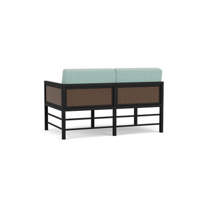 Lloyd Flanders™ Southport Left Arm Loveseat - Bark, Unearth Dew