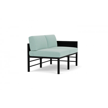 Lloyd Flanders™ Southport Left Arm Loveseat - Ebony, Unearth Dew