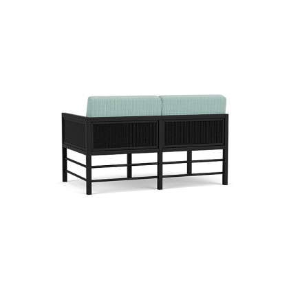 Lloyd Flanders™ Southport Left Arm Loveseat - Ebony, Unearth Dew